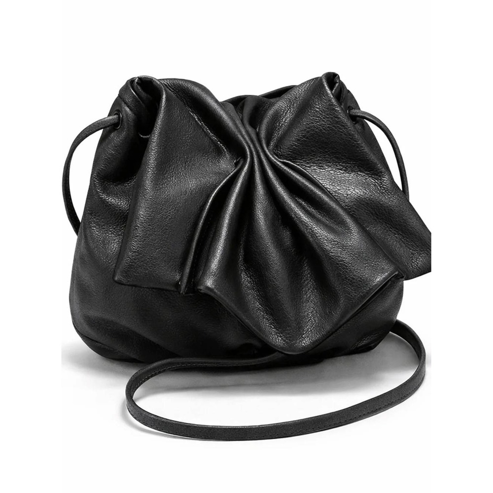 Borelli Bags Made in USA Genuine Leather Mini Crossbody Black Handcrafted Purse